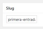 Cambiar Slug en la edición de la Página o Entrada