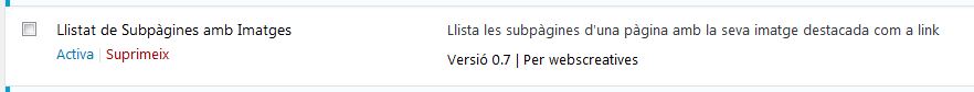 Activar extensió (plugin) llisupima - webs creatives